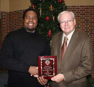 County Administrator David Baker with Kyle Belle
