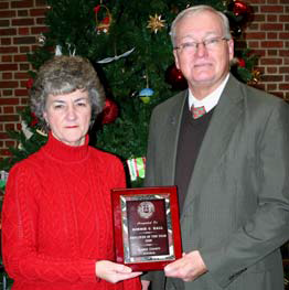 County Administrator David Baker with Bonnie Hall