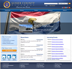 New homepage for Sussex County, Delaware website